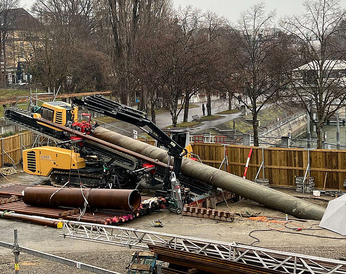 Bohgerät auf der GZH Baustelle