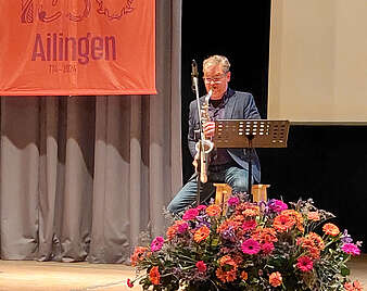 Saxophonspieler auf Bühne